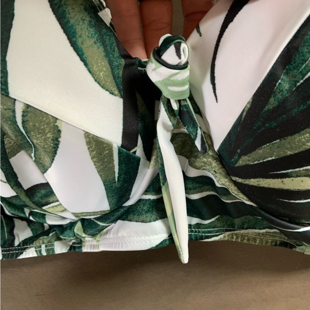 CACIQUE By Lane Bryant Mini Palms Longline Underwire Swim Bikini  22 42D - Picture 5 of 16